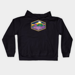 Epcot Orlando Grunge Vintage Retro Theme Park Design Kids Hoodie